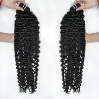 Lot de Cheveux Humains Bruts Bouclés Birmans, Provenant d'un Donneur Unique, Cuticules Alignées, Non Traités, pour Tissage, Vente en Gros