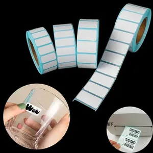 700pcs/Roll Self-adhesive Thermal Labels <b>Supermarket</b> Price Blank Barcode Label Direct Print Waterproof Printing Paper - Product Image 1
