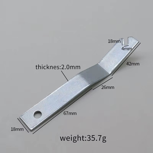 51*12mm antirrobo Enci hierro T tornillo Metal liso plata galvanizado seguridad foto marco colgador conjunto pared ocultar gancho - Product Image 5