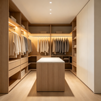 Meubles sur mesure pour toute la maison : Lit flottant, Armoire sans poignée à LED, Meuble de cuisine, Mobilier de salon moderne et minimaliste