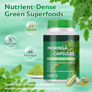 Zerdeçal ve zencefil diyet takviyeleri üreticisi ile OEM/ODM <span class=keywords><strong>Moringa</strong></span> kapsülleri - Product Image 4