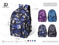 Zaino Studente con Stampa Mimetica 18 Pollici con Chiusura a Cerniera Unisex per Uso Scolastico - Product Image 1
