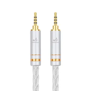 ATAUDIO HIFI 2.5mm TRRS balanced audio cable 2.5 Male to Male plug 8 Core pure silver Headphone Cable 2.5mm male Aux Cable