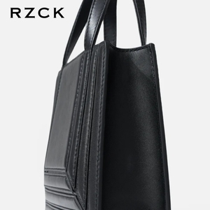 Bolso de Mano RZCK con Costuras en Color de Contraste, Diseño Geométrico Multicolor, Bolso Cruzado Diagonal Plegado, Nuevo en 2026 - Product Image 4