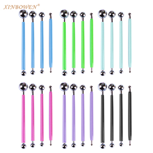 Xinbowen 4 cái thép không gỉ bóng đường nghệ thuật Mô Hình Công Cụ Điêu Khắc gốm Polymer đất sét nằm rải rác công cụ thiết lập cho mô hình - Product Image 1