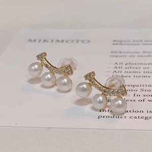 Bonitos y exquisitos <span class=keywords><strong>pendientes</strong></span> de perlas de agua dulce para niñas naturales de 3-4mm, 1 par para mujeres con alfileres de oreja de cara sonriente - Product Image 6