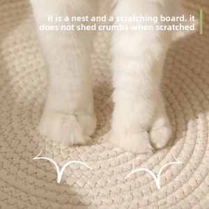 Vente en gros OEM, logo personnalisé, marque privée, fournisseur d'articles pour animaux, commande en gros, MOQ, panier-lit en corde de coton tressée pour chatons et petits chats - Product Image 5