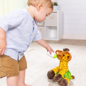 Peluche Giraffa da 11 Pollici con Pannolino, Giocattolo Realistico di Animale Selvatico, Regalo Carino per Bambini e Neonati - Product Image 3