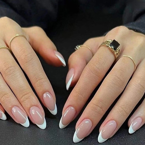 <span class=keywords><strong>Uñas</strong></span> Postizas al por Mayor, Económicas, <span class=keywords><strong>Color</strong></span> Nude <span class=keywords><strong>Rosa</strong></span> Clásico, <span class=keywords><strong>Uñas</strong></span> Francesas <span class=keywords><strong>con</strong></span> Puntas Blancas, <span class=keywords><strong>Uñas</strong></span> Acrílicas Almendradas Medianas <span class=keywords><strong>con</strong></span> Acabado Brillante - Product Image 1