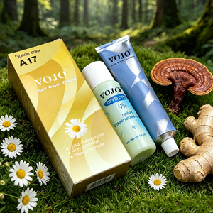 Crème colorante capillaire permanente à base de plantes VOJO 60ml*2, pack double, sans ammoniaque, couleur longue durée, plusieurs nuances disponibles pour les salons - Product Image 2