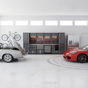 <span class=keywords><strong>Kit</strong></span> d'armoire de <span class=keywords><strong>garage</strong></span> <span class=keywords><strong>en</strong></span> acier robuste à montage facile avec une capacité de charge de 500 kg pour une installation <span class=keywords><strong>en</strong></span> DIY et le rangement d'outils à domicile - Product Image 1