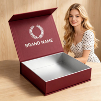 Caja de Papel Magnética Rígida Plegable Personalizada, Caja de Regalo de Lujo con Tapa Abatible, Caja de Correo, Caja para Teléfono Móvil, OEM