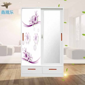 Armario personalizado de acero barato de doble puerta armario de almacenamiento de Metal moderno con cajones deslizantes para uso <span class=keywords><strong>en</strong></span> muebles de Hotel - Product Image 6