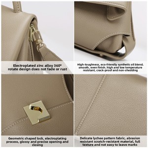 Borsa a Tracolla da <span class=keywords><strong>Donna</strong></span> in Poliuretano con Dettagli Cuciti, Stile Moda, Tracolla Singola Aperta - Product Image 2