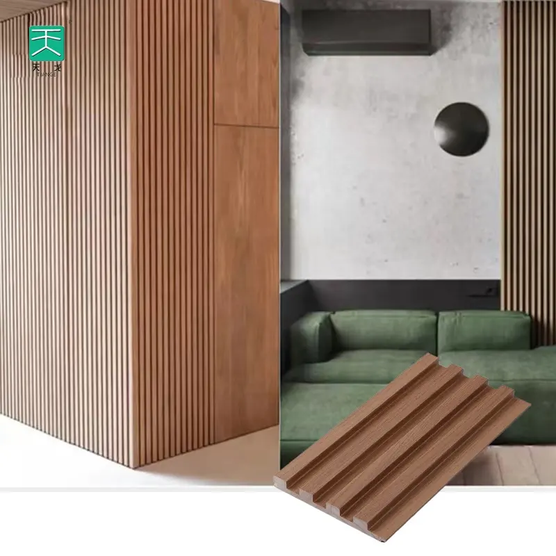 Tiange Modern Interior Akupanels Slats Wood Panelling Slatted Wooden Soundproof Board Wall Panels for Stadium