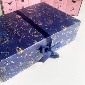 Boîte de calendrier de l'avent personnalisé haut de gamme papier thé artisanat 24 jours calendrier de l'avent en cristal céleste calendrier de l'avent de noël boîte-cadeau - Product Image 5