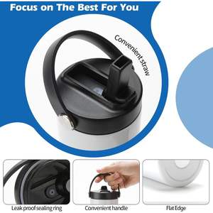 Lot de 25 bouteilles d'eau de sport en acier inoxydable à triple isolation de 20oz, ensemble de gobelets à sublimation avec couvercle en paille et tasse vierge pour conception personnalisée - Product Image 2