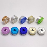 Capsules à clapet colorées pour flacons pharmaceutiques, 13 mm, en plastique et aluminium, pour flacons en verre