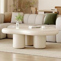 Nordic Cloud Cream Table basse moderne minimaliste Style Wabi-Sabi pour petits salons Thé et espace viral
