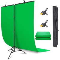Kit de support de fond de studio photo vidéo avec 3 décors en mousseline 100% coton