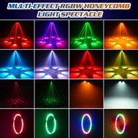 Projecteur de Scène Mobile à Tête Lumière Faisceau Laser Six Bras LED RGBW 150W, Effet Stroboscope DMX pour Disco DJ Bar Soirée