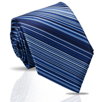 Fabricant de cravates en gros, cravates en soie micro-tissée personnalisées, cravates en polyester rayées de luxe pour hommes