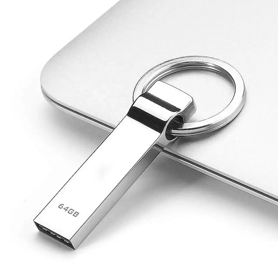 Keychain kim loại USB 64GB 3.0 128GB 3.0 Pendrive 64GB USB Key Memoria USB điện tiện ích ngón tay cái