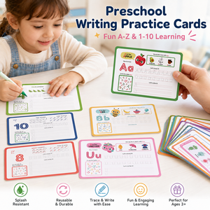 Carte Didattiche Alfabeto e Numeri A-Z 1-10 Bifacciali per Tracciare e Associare Parole per Bambini Piccoli, Prescolare e Asilo - Product Image 3