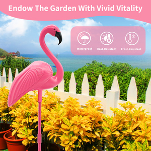 Chingyoo hồng Flamingo sân nhiệt đới bên trang trí, bãi cỏ nhựa Flamingo tượng, vườn ngoài trời, luau bên, nhiệt đới bên - Product Image 5