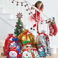 Weihnachten präsentiert Party Favor Folie Urlaub Kordel zug Wickels äcke Beutel Weihnachts geschenk Tasche