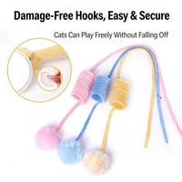 Fournitures pour animaux de compagnie direct usine : Jouet pour chat extensible avec bâton de chatouillage, balle en peluche à ressort à ventouse pour auto-entretenissement CT382 Zhejiang
