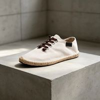 Espadrilles légères en toile pour hommes, à bout ouvert, semelle plate en caoutchouc, couleur unie, printemps-été, pour le quotidien, les loisirs en extérieur, respirantes