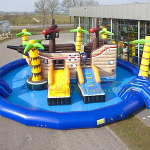 <span class=keywords><strong>Parque</strong></span> Acuático Inflable Gigante con Tobogán <span class=keywords><strong>de</strong></span> Langosta, Castillo Inflable con Tobogán Gigante y Piscina - Product Image 6