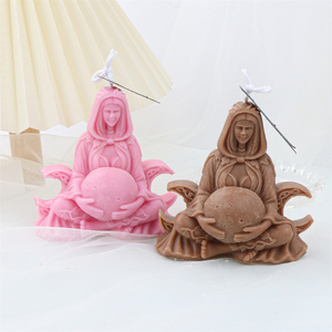 Molde de silicona para velas y yeso con forma de cuerpo femenino, para decoración de jardín, estilo Diosa del Bosque, Luna, Ninfas, para meditación, arte y manualidades. - Product Image 2