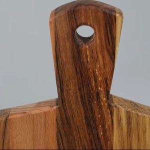 Tabla de cortar de madera de acacia con mango Tabla de charcutería de madera Bloque de cortar de cocina para carne Queso - Product Image 5