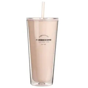 sells macaroon-colored transparent luxury high-end cups, which can be carried out and taken to a double-layer plastic str