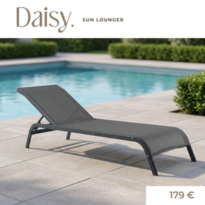Modern Black <b>Sun</b> Lounger Outdoor Sling Chaise Patio Lounge <b>Bed</b> with <b>Cushions</b> and Tapered Legs - Product Image 3