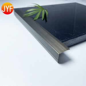 Profilés de carrelage EL097, garnitures décoratives en acier inoxydable pour carrelage, <span class=keywords><strong>coins</strong></span>, haute qualité, échantillon gratuit, angle en métal en forme de L pour carrelage mural - Product Image 2