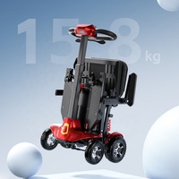 Trottinette électrique légère de 15,8 kg, pliable manuellement, à 4 roues, pour adultes, idéale pour les voyages en ville et les déplacements aériens.