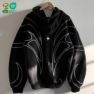 เสื้อฮู้ดดี้แบบสวมหัวสั่งทำพิเศษ คุณภาพพรีเมียม ผลิตจากวัสดุรักษ์โลก ไร้ตะเข็บ น้ำหนักปานกลาง สำหรับสตรีทแวร์ รับผลิตแบบ OEM พร้อมบริการพิมพ์ลาย - Product Image 1