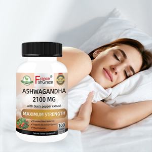 Suplemento de Extracto de Raíz de Ashwagandha Herbal Puro para Adultos, Alivio del Estrés, Mejora del Sueño, Cápsulas Herbales de Ashwagandha - Product Image 1