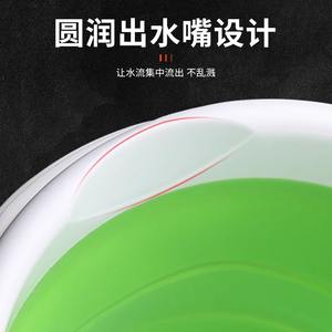 Cubo de pesca plegable de plástico con asa superior, contenedor de agua multiusos para exteriores, azul, blanco, verde - Product Image 4