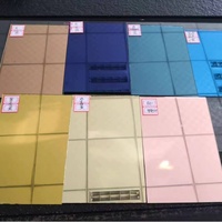 Vente en gros usine : Verre coloré ultra-fin jaune cristal 1mm 2mm, lentilles en feuille, miroirs décoratifs en mosaïque sur mesure, découpe