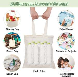 Sac fourre-tout en toile de coton biologique vierge, écologique et recyclé, avec logo imprimé personnalisé - Product Image 2