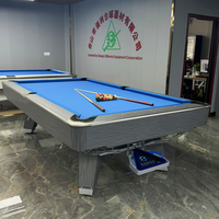 Table de billard professionnelle de haute qualité, style américain, 9 pieds, en bois massif, avec plateau en marbre noir, très vendue