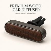 Diffuseur de parfum pour voiture en noyer noir moderne, best-seller transfrontalier, à clipser sur grille d'aération, style néoclassique, diffusion de parfum de luxe léger