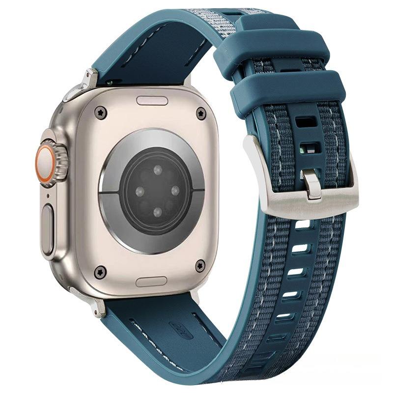 Pg-boucle argent bleu