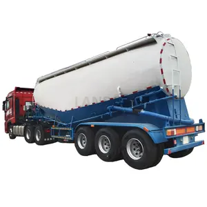 Powder Flour Fly Ash Transport 40 Cubic Meters Light Tanker Aluminum Alloy Bulk Cement Trailer