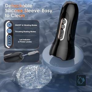 Jouet de <span class=keywords><strong>masturbateur</strong></span> masculin <span class=keywords><strong>autonome</strong></span> avec 5 modes de poussée et 10 modes de vibration conçus pour la tasse de masturbation de plaisir - Product Image 6