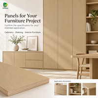 Contreplaqué plaqué Jinbase W-KJ-201 Golden Sand Drift, qualité E0, 1220x2440mm, placages cerisier et zébrano.